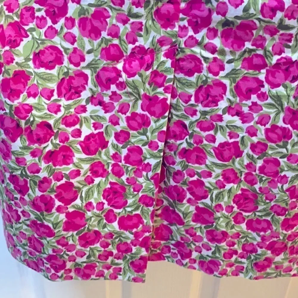 SAG HARBOR Size 8 Pink Green Floral Sleeveless - Picture 7 of 9